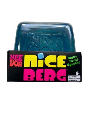 💙 NeeDoh Niceberg Blue XL Giant 🌟 NEW IN BOX Squish Cube by Schylling 🌟